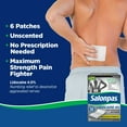 thumbnail image 2 of Salonpas Lidocaine Maximim Strength Pain Relieving Gel-Patch 6 ea (Pack of 3), 2 of 5