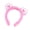 Pink, variant on mdesiwst Hair Hoop Toothed Anti-Slip Plush Headband with Bear Ears Decor Fluffy Elastic Face Washing Makeup Hairband