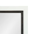 thumbnail image 4 of Kate and Laurel Bakersfield Farmhouse Windowpane Rectangle Wall Mirror, 16 x 42, White, Framed Decorative Rectangular Mirror with Natural Iron Overlay and Tall Frame, 4 of 8