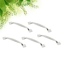 Luxshiny 5Pcs Plated Silver Bathroom Grab Bar Stainless Steel Safe Grab Bar with Safety Grip for Home Use