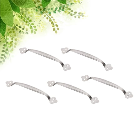 Luxshiny 5Pcs Plated Silver Bathroom Grab Bar Stainless Steel Safe Grab Bar with Safety Grip for Home Use