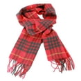 thumbnail image 2 of Locharron of Scotland Bowhill Cameron Clan Modern Lambswool Tartan Scarf - Red/Green/Yellow, 2 of 3