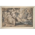 thumbnail image 2 of Pieter Lastman 14x11 Black Ornate Wood Framed Double Matted Museum Art Print Titled: Hagar and the Angel (1600-1601), 2 of 5