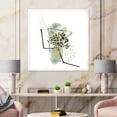thumbnail image 3 of Designart 'Minimalistic Golden Polka Dots and Ink Mountains' Modern Framed Art Print, 3 of 4