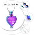 thumbnail image 4 of Hollow Heart Urn Necklaces for Ashes Cremation Necklace for Ashes for Family Stainless Steel Cremation Jewelry, 4 of 6