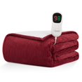 thumbnail image 1 of Homemate Heated Blanket Electric Throw - 50""X60"" Heating Blanket Throw 1/2/4/6/8 Hours Auto-Off 10 Heat Levels Heat Blanket Over-Heat Protection Soft Flannel Sherpa Heater Blanket Etl Certification, 1 of 1