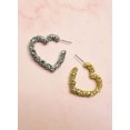 thumbnail image 6 of Blue Box Boutique Inc Small Gold Spiky Cluster Heart Hoop Earrings for Women, Teens | Valentine's Day, Galentine's Day Gift, 6 of 9