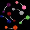 thumbnail image 3 of jiaroswwei 7Pcs Women Glow In The Dark Belly Button Navel Bar Rings Body Piercing Jewelry, 3 of 4