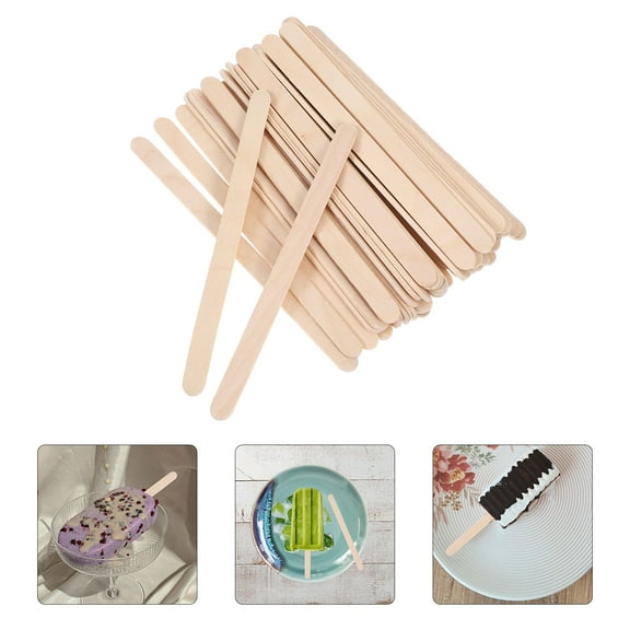 HAKIDZEL Birch Wood Popsicle Sticks For Food Artists Diy Crafts 250Pcs