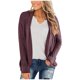 thumbnail image 3 of Chaqueta de punto con cuello en V para mujer, manga larga, bolsillos, prendas de vestir exteriores Fridja po1314, 3 of 9