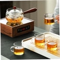 thumbnail image 4 of Teapot with Infuser, 580 ml/19.6 oz Borosilicate Glass Teapot with 360° Rotating Tea Maker, Blooming & Loose Leaf,Japanese Tea Kettle with Wooden Handle Teapots for Relaxing Moments(Clear), 4 of 9