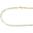 thumbnail image 3 of Real 10K Yellow Gold Diamond Cut Figaro Style Chain 3.50mm Necklace 20 Inches, 3 of 6