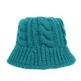 thumbnail image 1 of Fisherman Hat Breathable Twist Braid Solid Color Sun Protection Plush Bucket Cap for Winter, 1 of 10