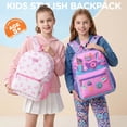 thumbnail image 2 of Gocvo Kids Backpack for Girls, Waterproof Teens Bookbag Cute School Backpacks, Students Bookbag Set with Lunch Box(Donut), 2 of 9