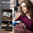 thumbnail image 3 of KONEE Wireless Charging Foldable Faux Leather Flip Case with Card Slot Google Pixel 7 Pro, Red, 3 of 8