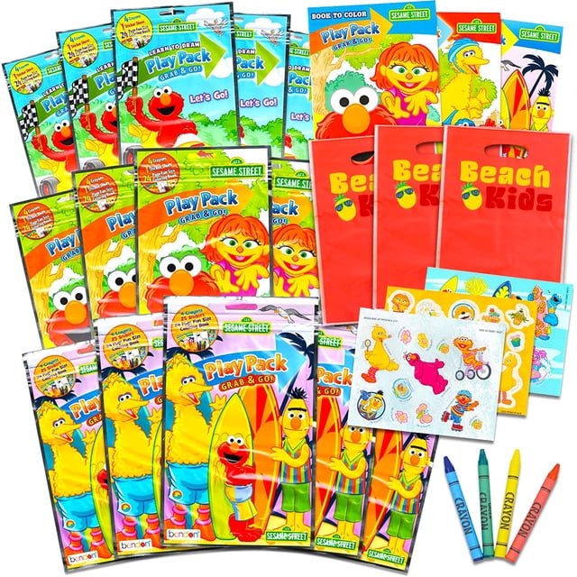 Paquete de paquetes de juego Bendon Sesame Street Kids con libro para colorear Bendon Bendon Publishing
