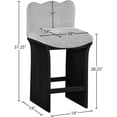 thumbnail image 6 of Meridina Furniture Shaw Grey Chenille Fabric Upholstered Counter Stool, 6 of 10