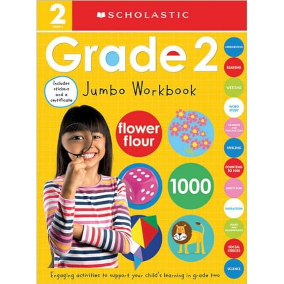 Pre-Owned Second Grade Jumbo Workbook: Scholastic Early Learners (Jumbo Workbook) (Paperback) by Scholastic