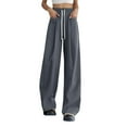 thumbnail image 2 of Women's Casual High Waisted Straight Leg Trousers for Comfortable Everyday Wear Ideal for Summer and Fall Outfits, 2 of 5