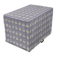 thumbnail image 1 of Rabbit Dog Crate Cover, Illustration of Repetitive Bunnies of Colorful Floral Head Accessories, Easy to Use Pet Kennel Cover Small Dogs Puppies Kittens, 7 Sizes, Mauve and Multicolor, by Ambesonne, 1 of 6