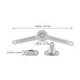 thumbnail image 2 of DEEPCRAFF 1Set Plated Silver Metal Lid Support Hinge for Outdoor Cabinet Durable Adjustable Rod, 2 of 8