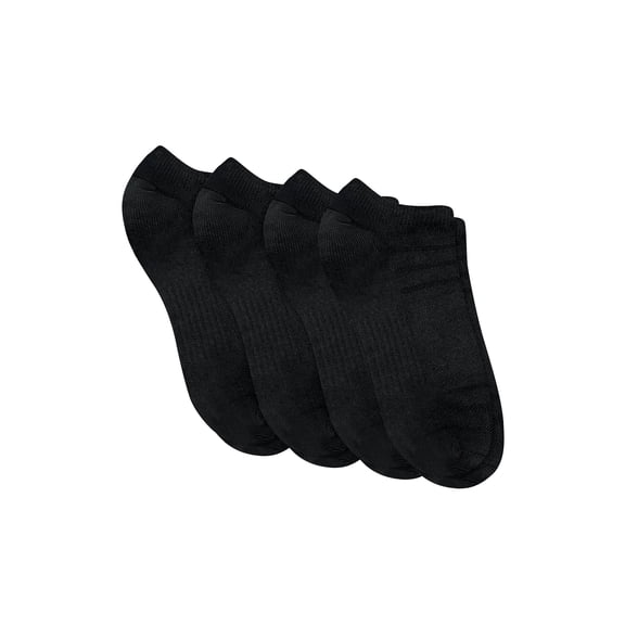Hanes Moves Men's No-Show Socks Pack, 4-Pair , 360 Stretch X-Temp, Lightweight, Moisture Wicking Black 6-12