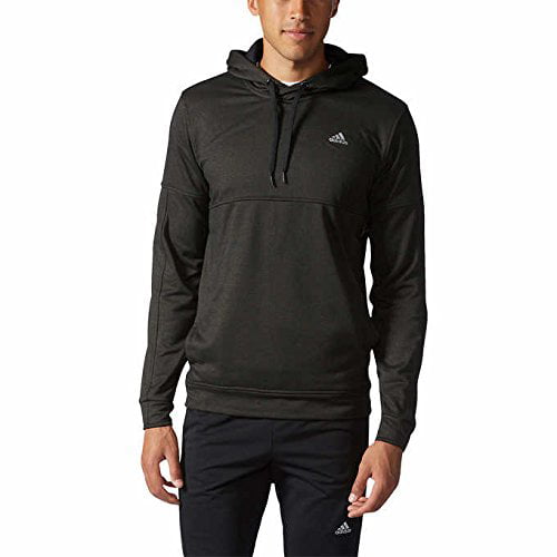 nadie primero garrapata Adidas Men's Climawarm Fleece Hoodie, Black/Olive - Large - Walmart.com
