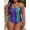 Blue, variant on 2026 New Sexy Plus Size Swimwear for Chubby Woman Swimsuit One Piece Colour Leopard Print Large Bikini Bathers Bathing Suit