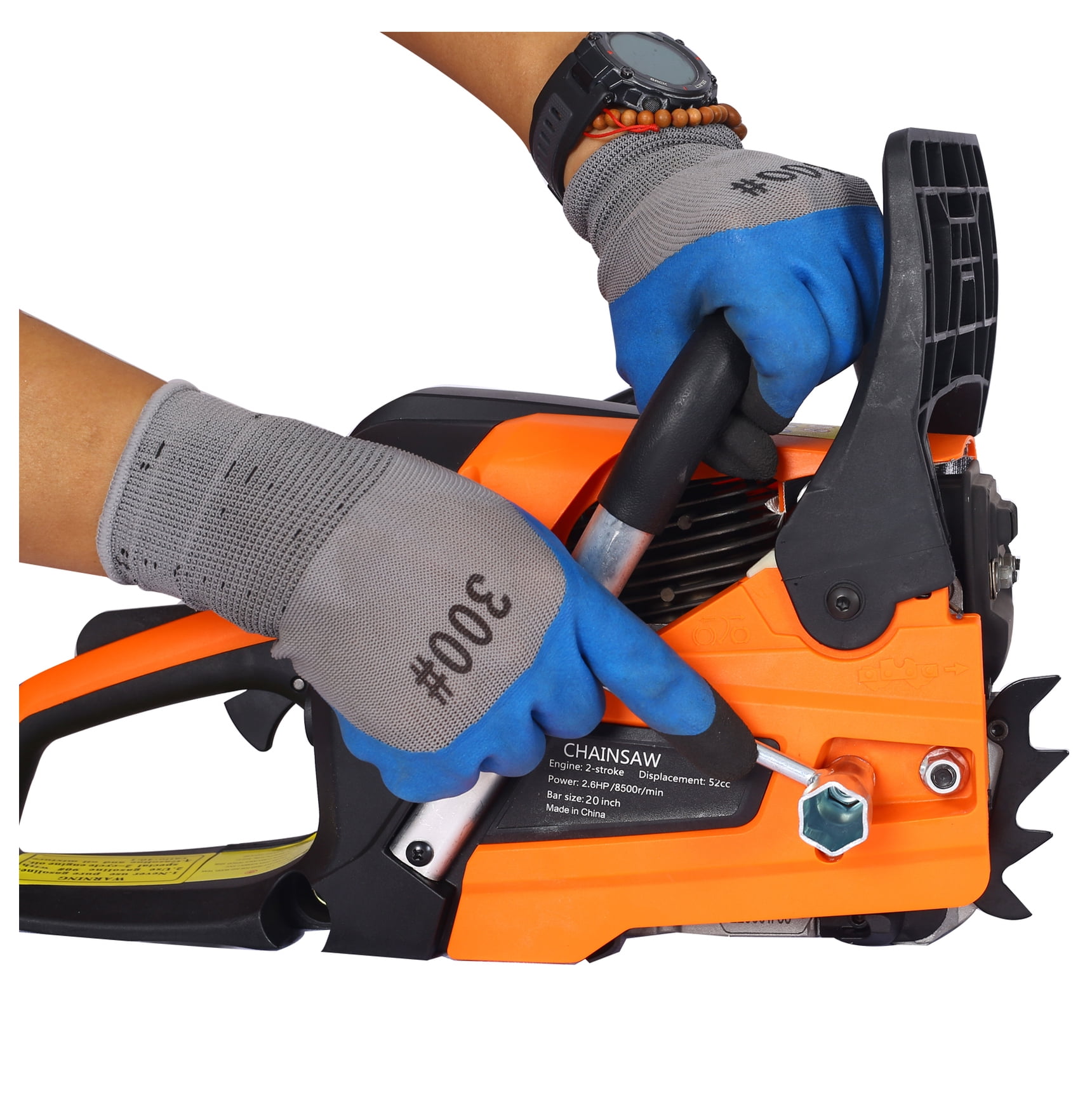 Chainsaw Gas 20 Inch 52cc, 2-Cycle Chainsaw for Wood Cutting, EPA Compliant Professional Chainsaw