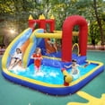 thumbnail image 3 of Joyldias Inflatable Water Slide Bounce House Playhouse with 4 Water Guns, Pool, Basketball Hoop, Air Blower, Bag, 3 of 9