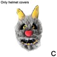 thumbnail image 1 of Rabbit Plush Motorcycle Helmet Cover Cartoon Helmet Accessories Hat Street Bombing Protective Cover Horror Trend, 1 of 1