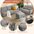 thumbnail image 2 of Soscana Living Room Furniture Set Sectional Sofa with Storage Ottoman and Loveseat,Modern L Shaped 3 Seater Couch and 2 Seater Small Sofa for Home Living Room Apartment Office Studio, 2 of 7