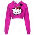 thumbnail image 1 of Hello Kitty Chandail en Molleton Court à Manches Longues pour Femmes, Motif, Chandail Noir, Chandail à Capuchon de Mode pour Femmes, 1 of 7