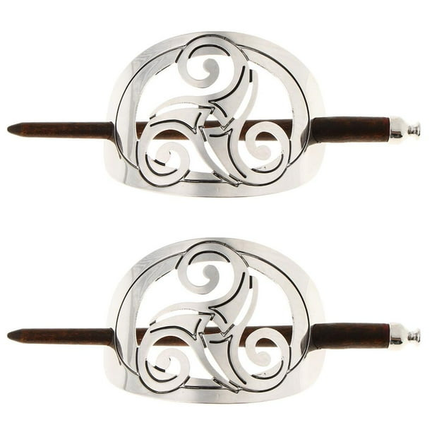 Horquillas Salvador 2 piezas vintage francés con hebilla pinzas para el cabellero