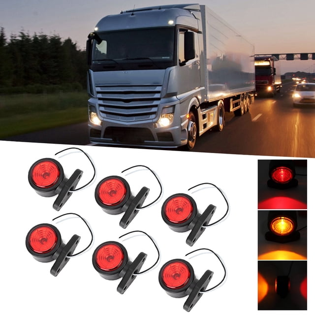 Luz indicadora de señal, 6 piezas LED Lámpara lateral para automóvil y camión Lámpara LED para camión La mejor en su clase