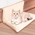 thumbnail image 3 of Cat Pet Animal Hanging Radiator Bed Warm Plush Basket Cradle Hammock- Metal Iron Frame Cat Radiator Bed Gray, 3 of 7