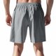 thumbnail image 3 of pstuiky Hombres bajos, Pantalones cortos de lino con cintura elástica y botones de color liso para hombre, versátiles y a la moda. Pantalones cortos deportivos para hombre, 3 of 8