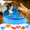 B (1 Set), variant on Interactive Cat Water Mat with Fish Toy, Self Play Aqua Toys for Bored Indoor Cats, Stimulating Enrichment Toys for Cats & Ferrets, Portable Cat Water Pool-B(1Set)