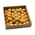thumbnail image 1 of 100 Pcs Perles en Bois 26mm Perles Rondes Légères Kit de Fabrication de Perles Amples DIY Collier Bracelet, 1 of 9