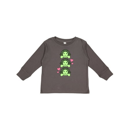 

Inktastic Turtle Lover Hearts Girls Long Sleeve Toddler T-Shirt