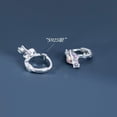 thumbnail image 6 of K-KED 925 Sterling Silver Crystal Heart Huggie Hoop Earrings Women Jewellery Gift, 6 of 6