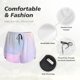 thumbnail image 4 of Balery Rainbow Pantalones cortos deportivos para mujer con forro y dos bolsillos, elásticos, para entrenamiento, gimnasio, yoga-XX-Large, 4 of 7