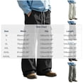 thumbnail image 2 of Iyufng Men's Drawstring Elastic Waist Casual Wide Leg Outdoor Cargo Pants with Button Flap Pocket, 2 of 7