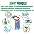 thumbnail image 4 of 5 PCS CR17335SE-R 3V 1800mAh Q6BAT Non-Rechargable 3V Battery for Mitsubishi Q170HBATC Q25PRHCPU QNS FANUC System PLC Memory Backup Power, 4 of 6