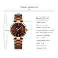 thumbnail image 4 of Reloj de mujer Reloj de pulsera de lujo de moda Reloj de metal resistente al agua Reloj de cuar MINI FOCUS Mirar, 4 of 7