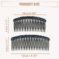 thumbnail image 7 of Unique Bargains 2 Pcs Rhinestone Side Hair Combs 20 Teeth 24 Wide Teeth Slide Combs Blue 3.94"x1.77"(L*W), 7 of 7