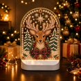 thumbnail image 3 of KRONDO Christmas Diaamond-Art Night Light, 3D Pear-l Painting Kit with Warm LED Base for Beginners, 3 of 7