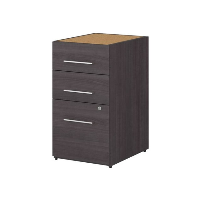 Bush Business Furniture OFF116SGSU 16 x 20 x 29 in. Office 500 3 Drawer File Cabinet, Storm Gray