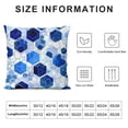 thumbnail image 5 of Pratyus Hexagonal Shapes Blue White Modern Farmhouse Rustic Decorative Couch Pillow Cases with Zipper Home Decor for Home Decor Pillow Case 1PC 18x18in, 5 of 5