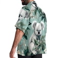 thumbnail image 3 of Koala Men's Hawaiian Print Casual Button Down Short Sleeve Summer Beach Shirt - Unisex, 3 of 6